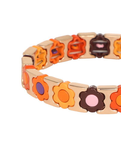 Pressed Petals In Block: Autumn Café Bracelet | Stylika