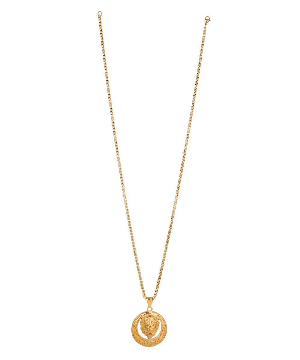 Lion Crest Medallion Necklace | Stylika