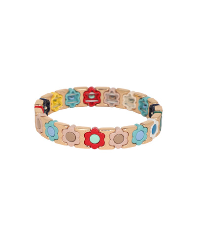 Pressed Petals In Block: Rainy Day Café Bracelet | Stylika
