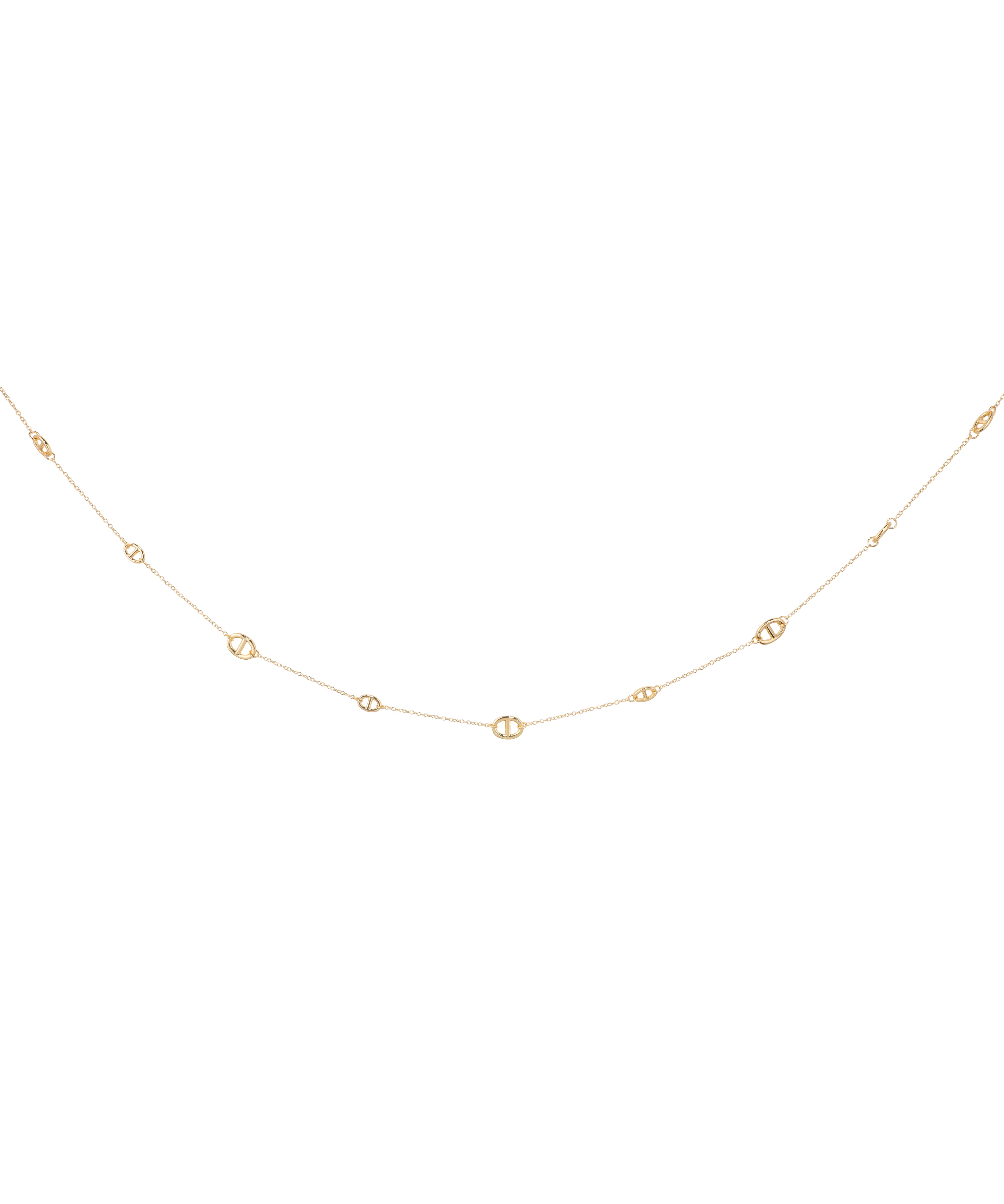 Interlinked Detail Waist Chain with Faux Pearl Drop | Stylika