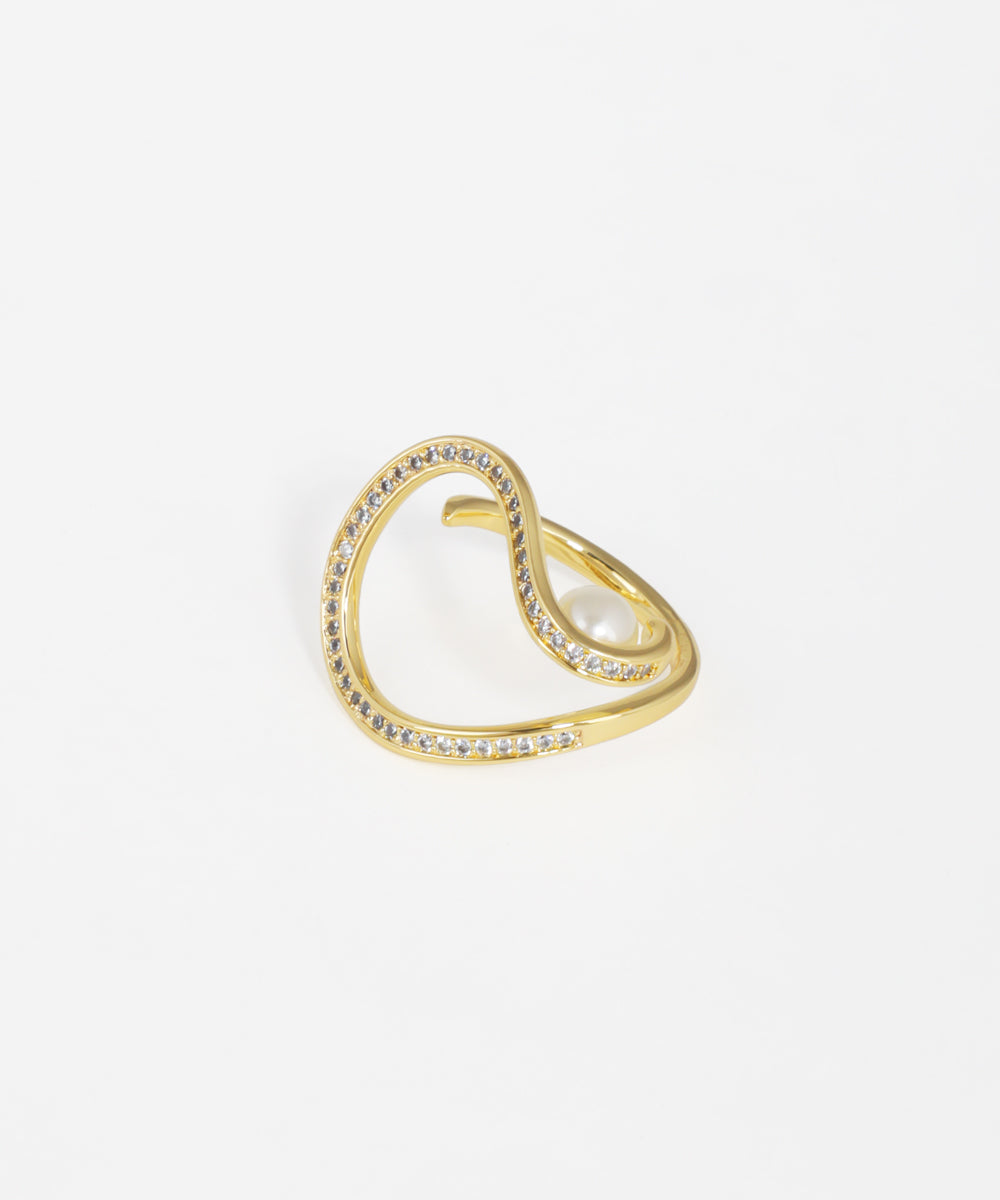 Pearl Loop Statement Ring | Stylika