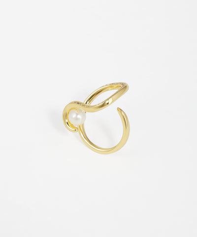 Pearl Loop Statement Ring | Stylika