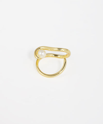 Pearl Loop Statement Ring | Stylika