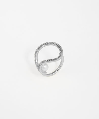 Pearl Loop Statement Ring | Stylika