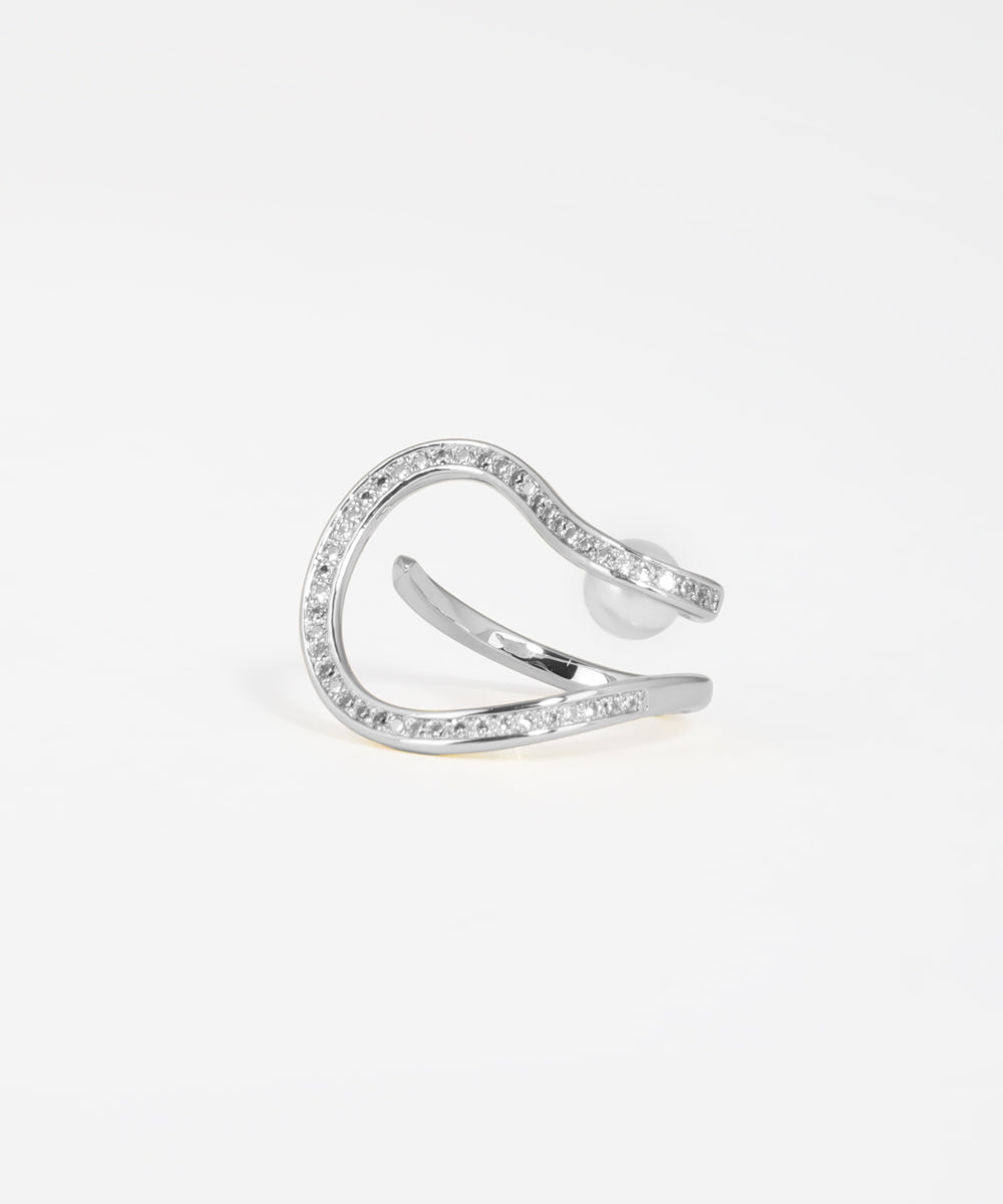 Pearl Loop Statement Ring | Stylika