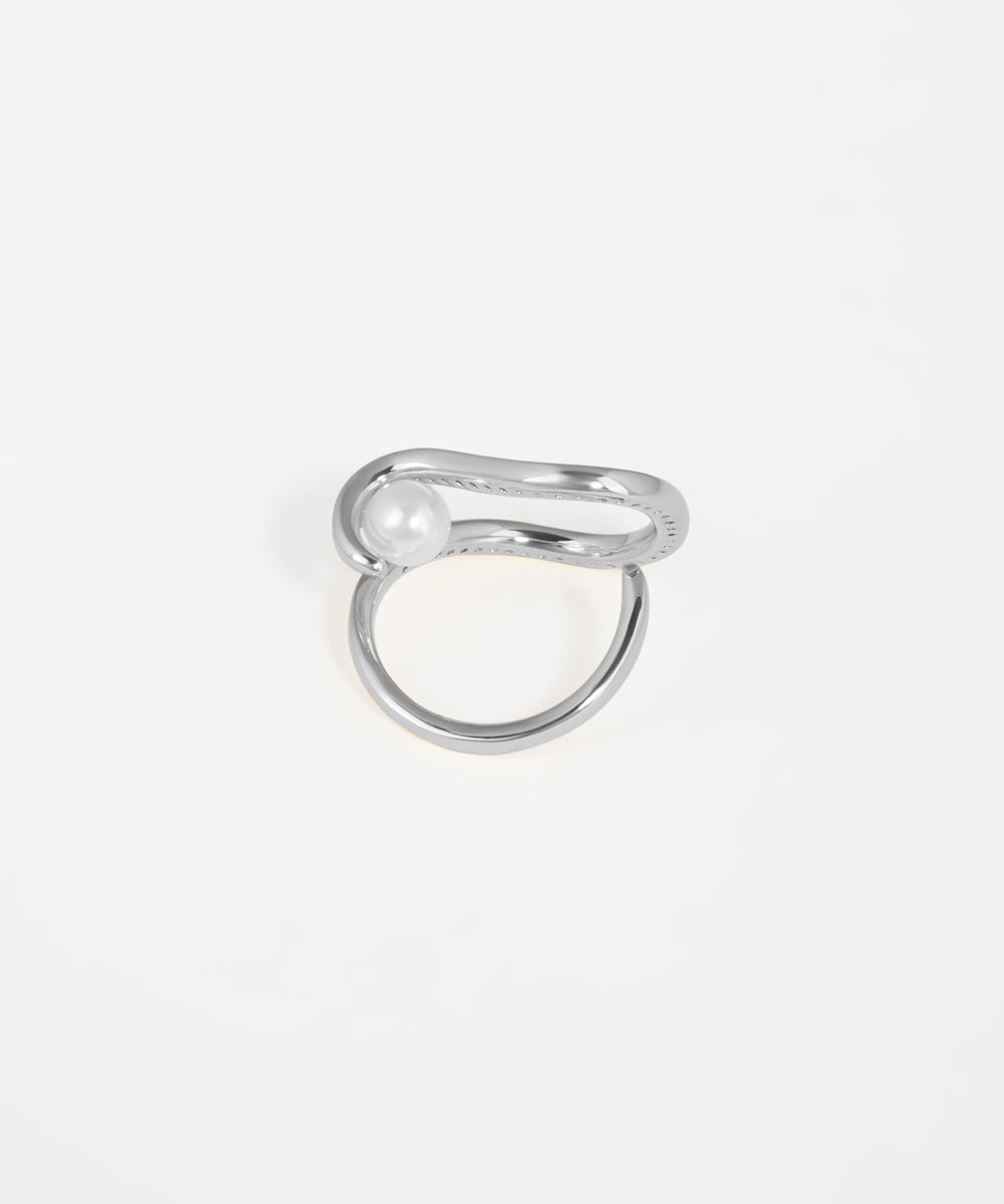Pearl Loop Statement Ring | Stylika