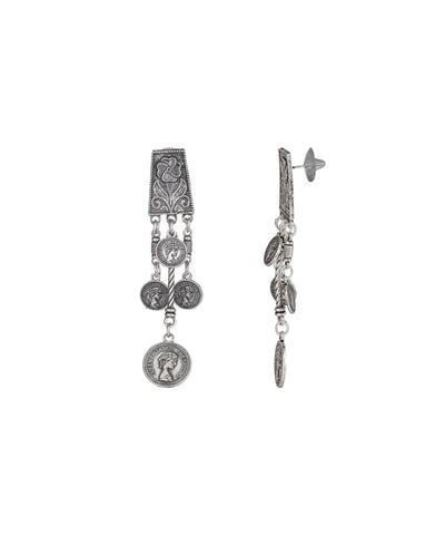Scroll Panel Coin Necklace Set | Stylika