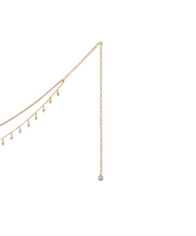 Sparkle Embellished Dual-Layer Waist Chain | Stylika