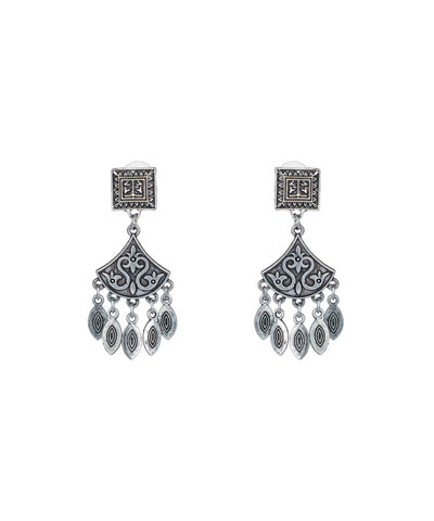 Cascade Fan Oxidised Necklace Set | Stylika