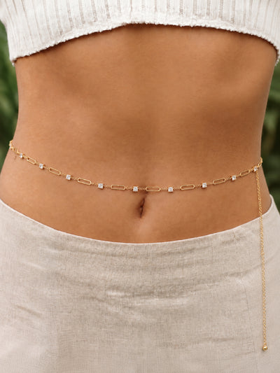Modern Slim Chain with Subtle Detail Waist Chain | Stylika