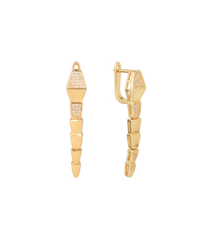 Segmented Geometric Drop Earrings | Stylika