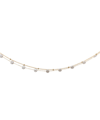 Double Layer Dainty Stone Waist Chain | Stylika
