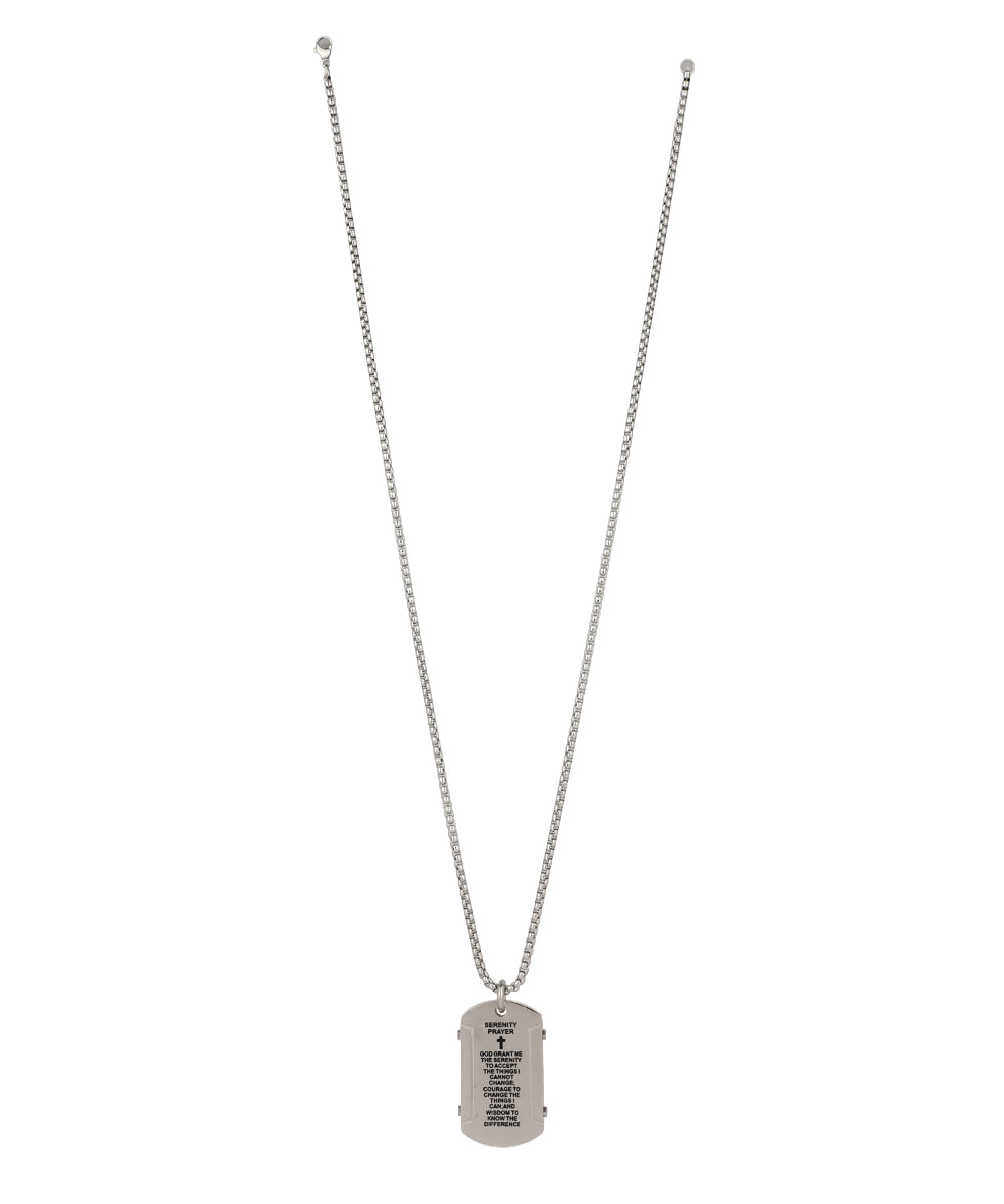 Serenity Prayer Tag Necklace | Stylika