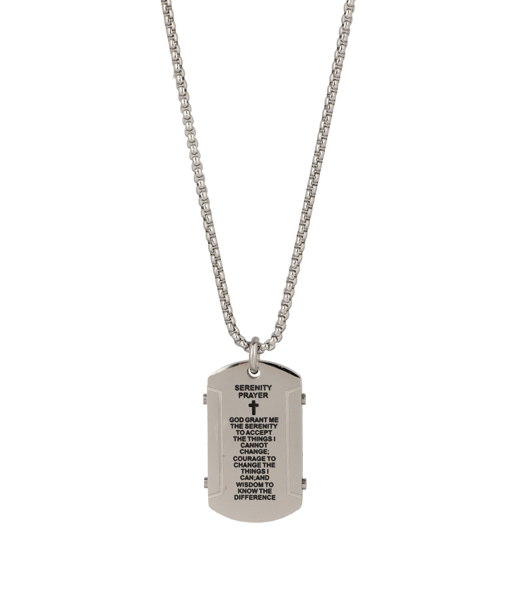 Serenity Prayer Tag Necklace | Stylika