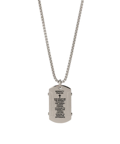 Serenity Prayer Tag Necklace | Stylika