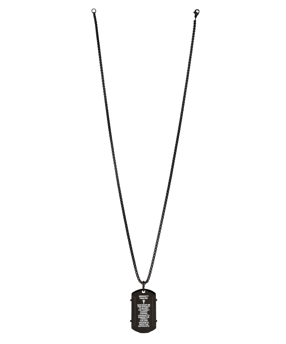 Serenity Prayer Tag Necklace | Stylika
