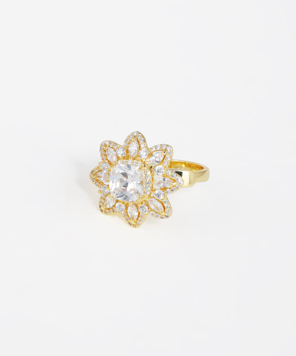 Floral Cluster Statement Ring | Stylika