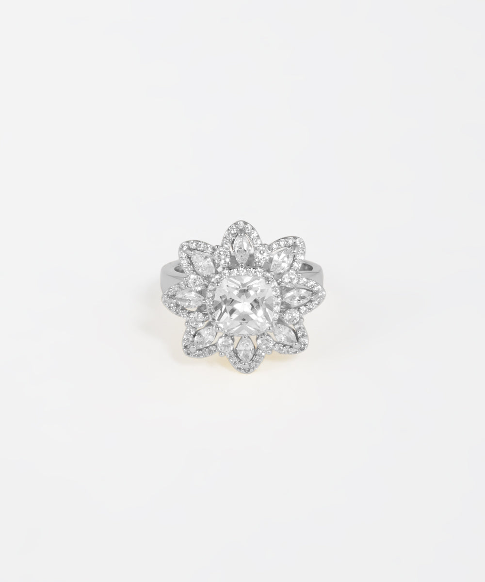 Floral Cluster Statement Ring | Stylika