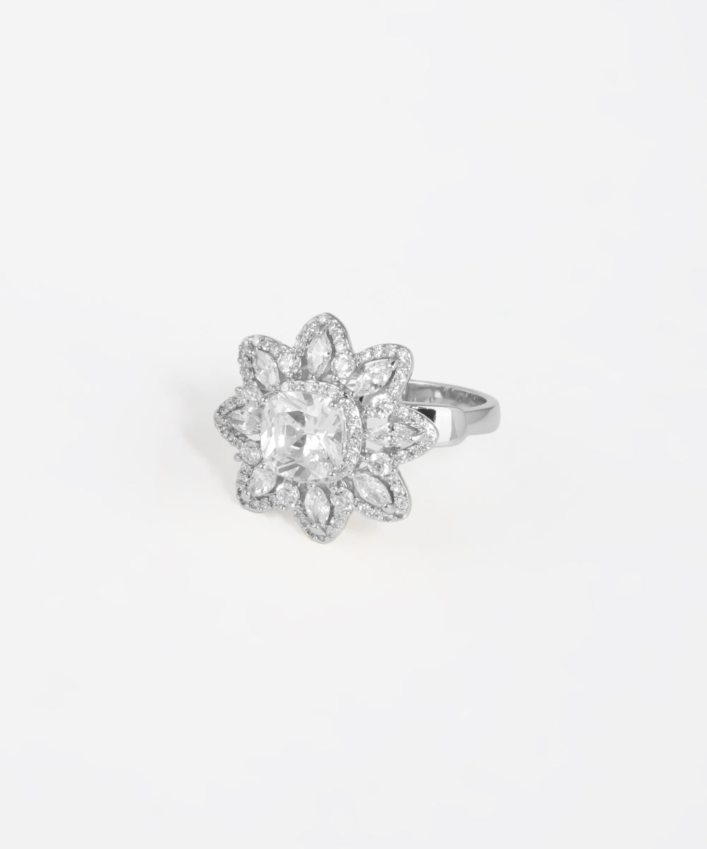 Floral Cluster Statement Ring | Stylika