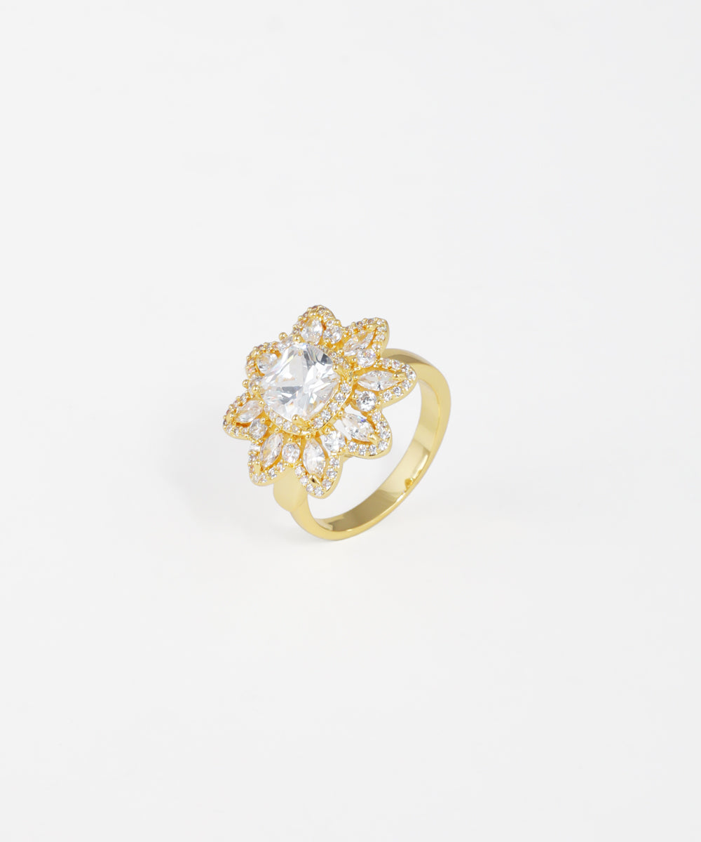 Floral Cluster Statement Ring | Stylika