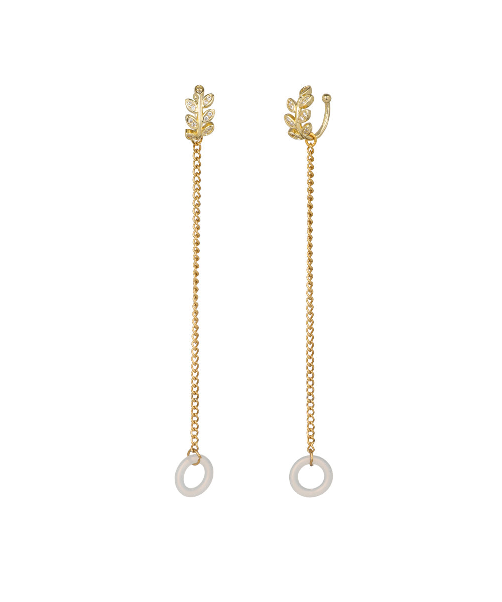 Leaf Motif Ear Cuff Chain for AirPods | Stylika