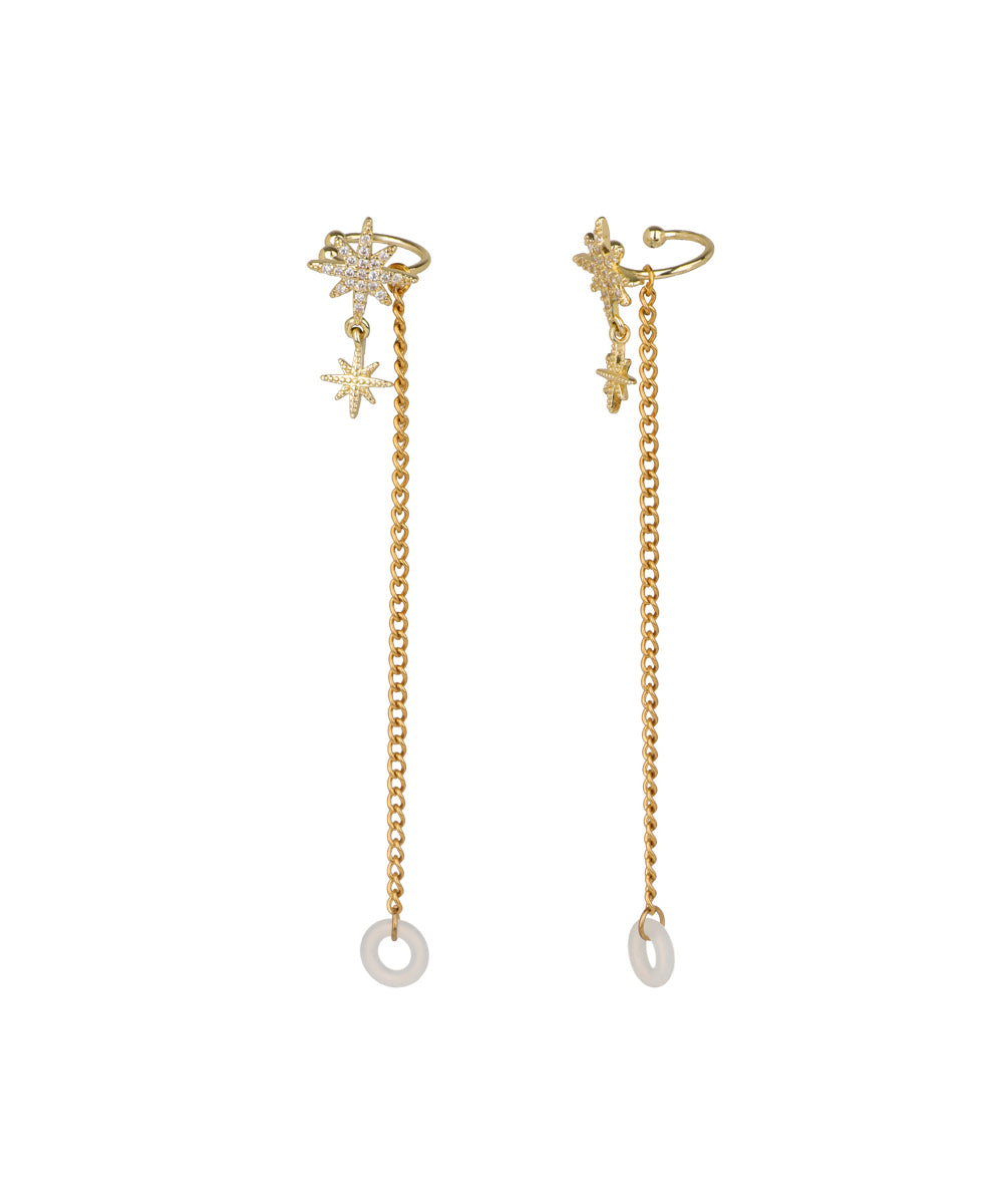 Starburst Charm Ear Cuff Chain for AirPods | Stylika