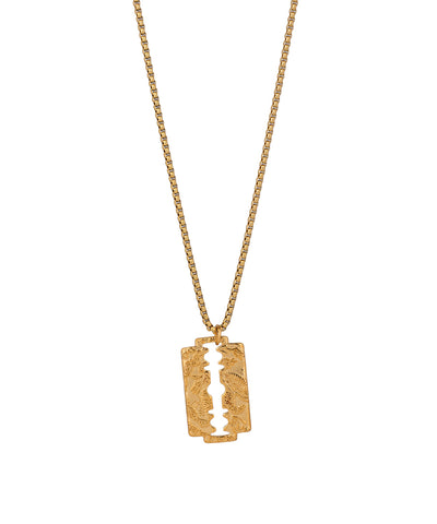 Razor Blade Pendant Men Necklace | Stylika