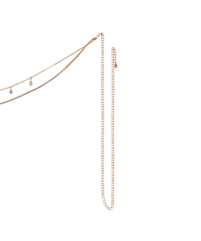Layered Dainty Waist Chain with Sparkle Drops | Stylika