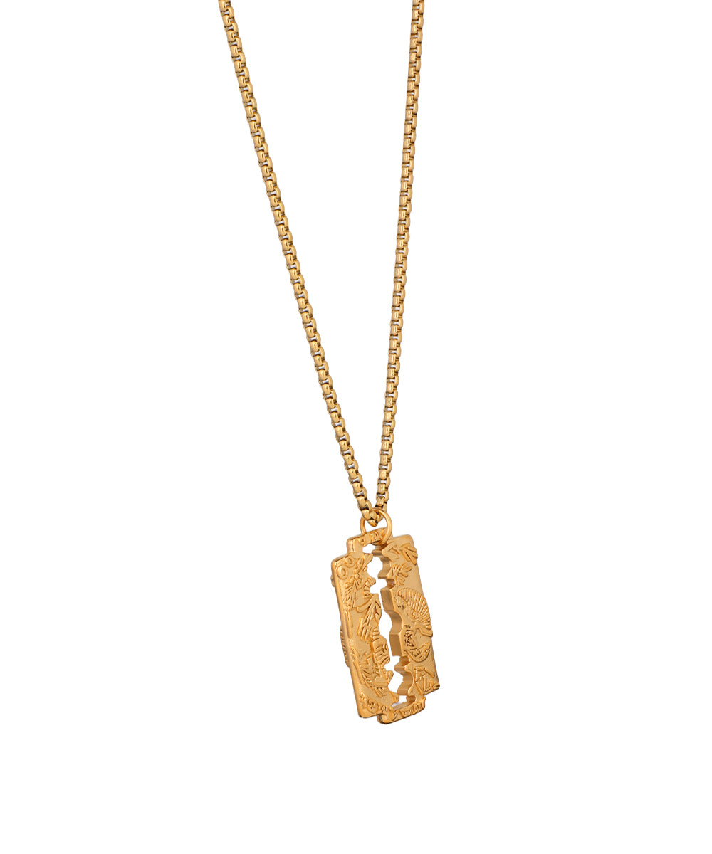 Razor Blade Pendant Men Necklace | Stylika