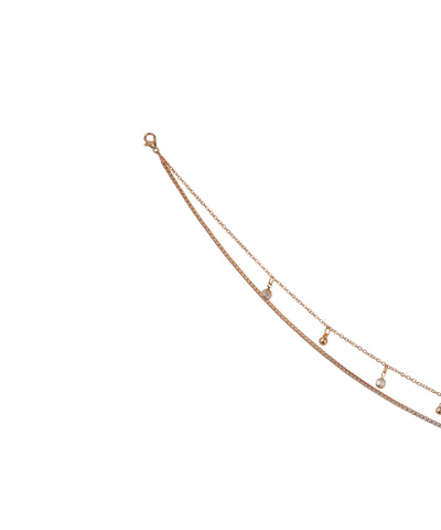 Layered Dainty Waist Chain with Sparkle Drops | Stylika