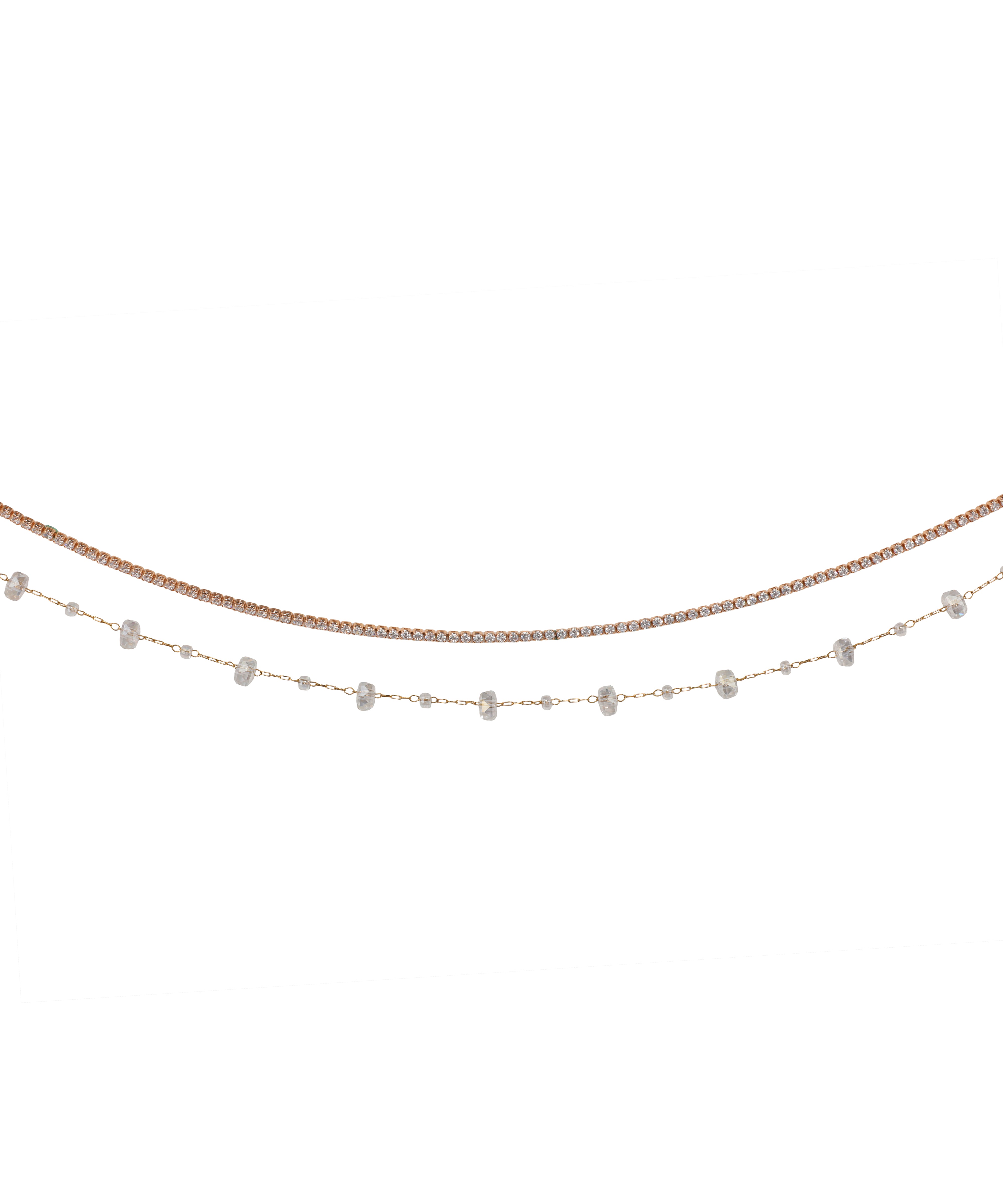 Layered Chain Waist Belt with Subtle Beadwork | Stylika
