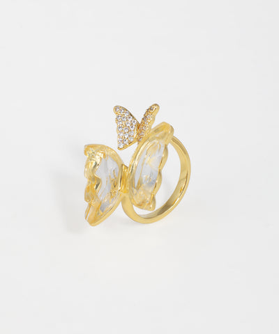 Double Butterfly Open Design Ring | Stylika