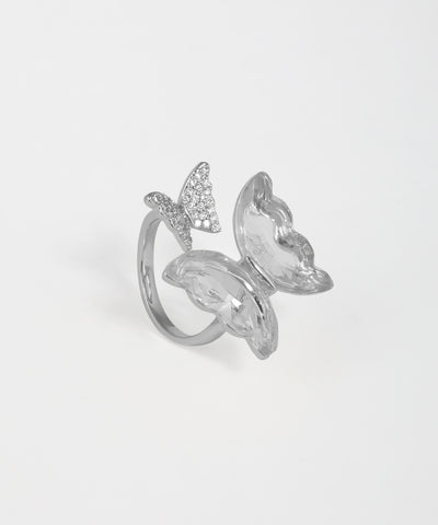 Double Butterfly Open Design Ring | Stylika