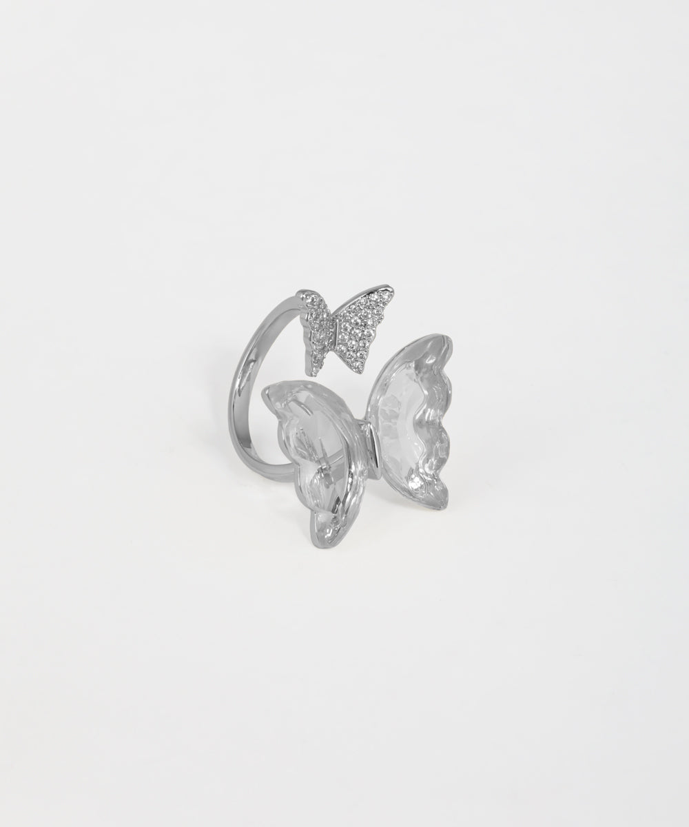 Double Butterfly Open Design Ring | Stylika