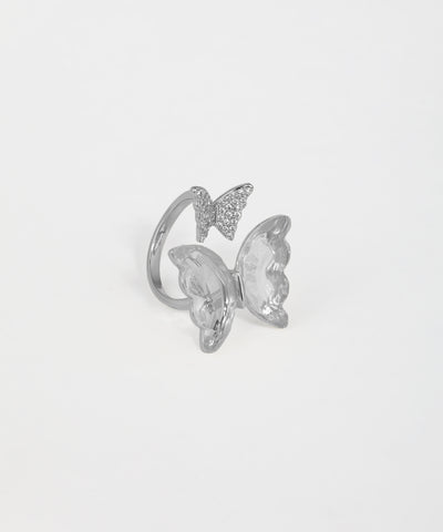 Double Butterfly Open Design Ring | Stylika