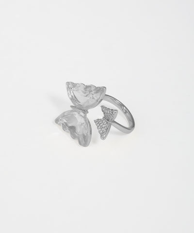 Double Butterfly Open Design Ring | Stylika
