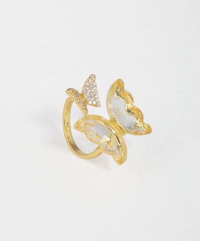 Double Butterfly Open Design Ring | Stylika