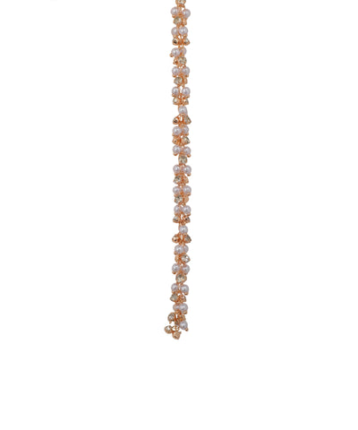 Delicate Beaded Multi-Strand Draped Waist Chain with Tassel | Stylika