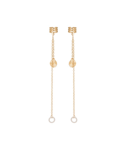 Fluted Disc Charm Ear Cuff Chains for AirPods | Stylika