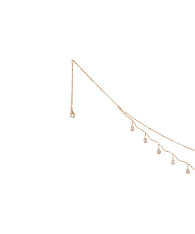 Two-Tiered Dainty Drop Accent Waist Chain | Stylika