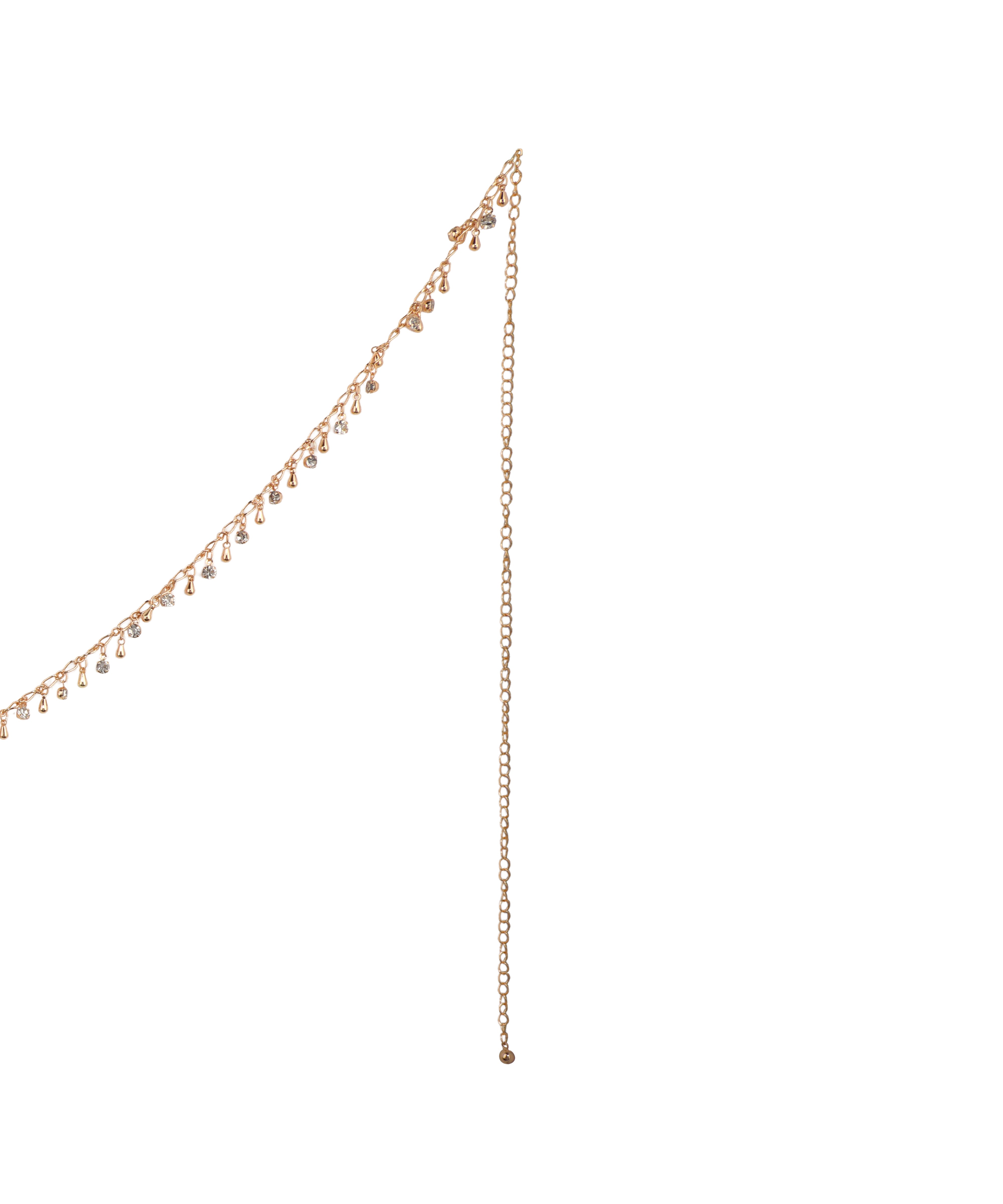 Delicate Shimmer Detail Adjustable Waist Chain | Stylika