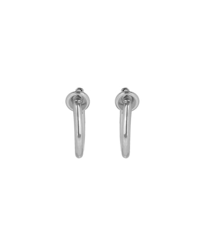 Minimalist Hoop Earrings with Circular Detail | Stylika