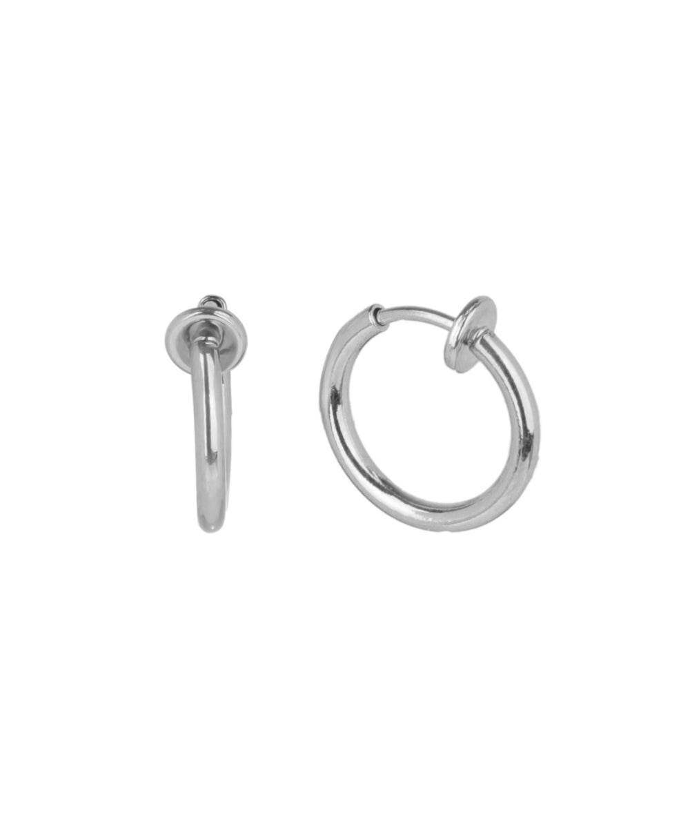 Minimalist Hoop Earrings with Circular Detail | Stylika