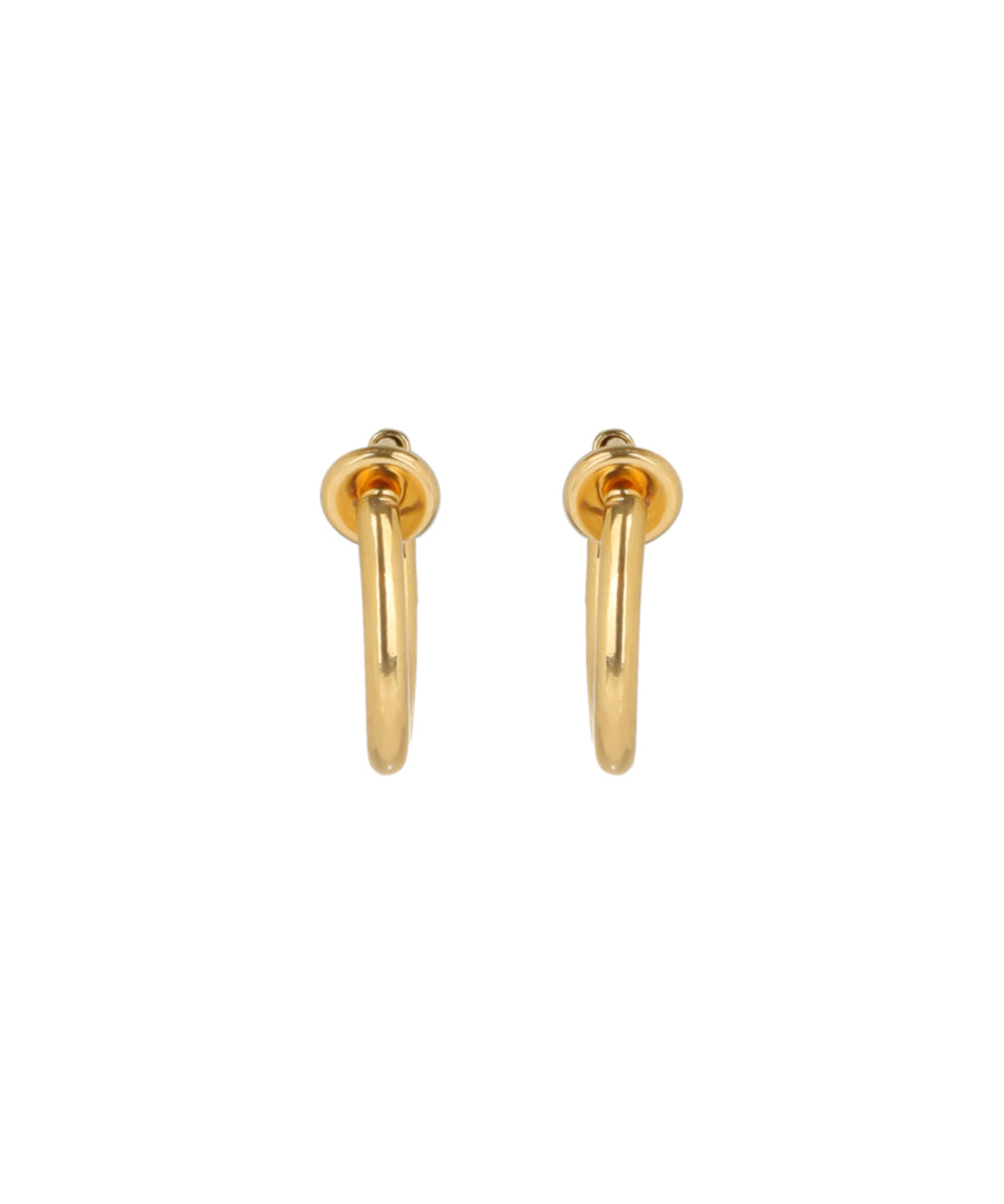 Minimalist Hoop Earrings with Circular Detail | Stylika