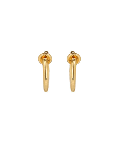 Minimalist Hoop Earrings with Circular Detail | Stylika