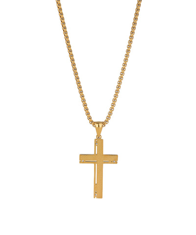Studded Cross Pendant Necklace | Stylika