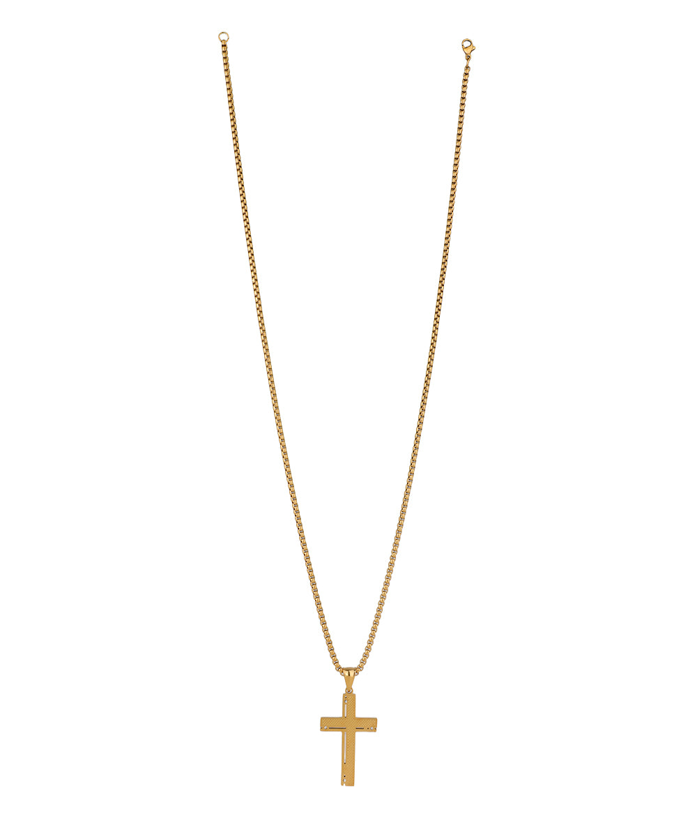 Studded Cross Pendant Necklace | Stylika