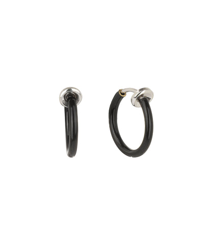 Minimalist Black Hoop Earrings | Stylika