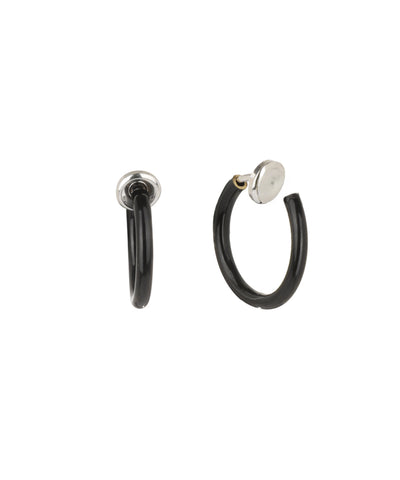 Minimalist Black Hoop Earrings | Stylika