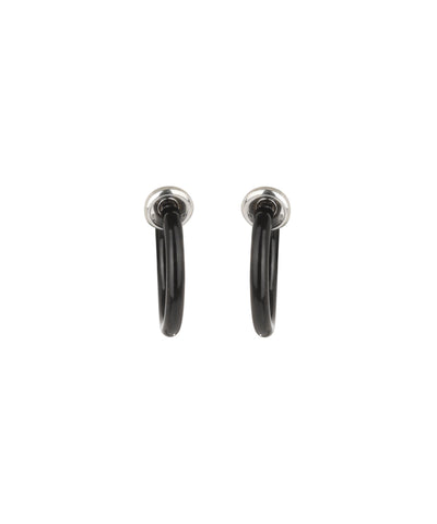 Minimalist Black Hoop Earrings | Stylika